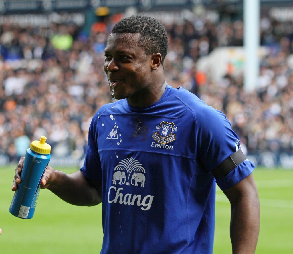 Yakubu Ayegbeni takes an early drink Barclays Premier League Tottenham Hotspur v Everton 23rd October, 2010