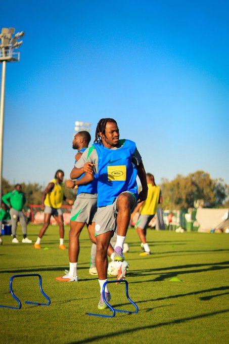 Super Eagles players,in training ahead of Gabon game