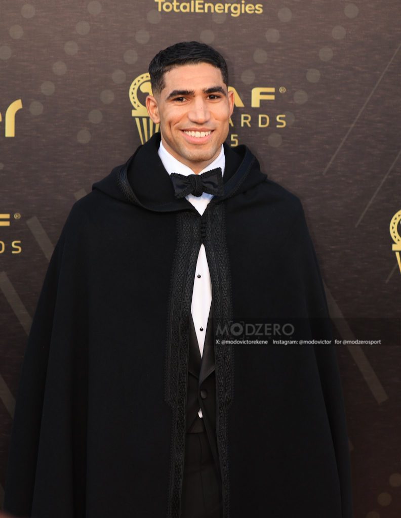 Achraf Hakimi at the 2025 CAF Awards in Morocco