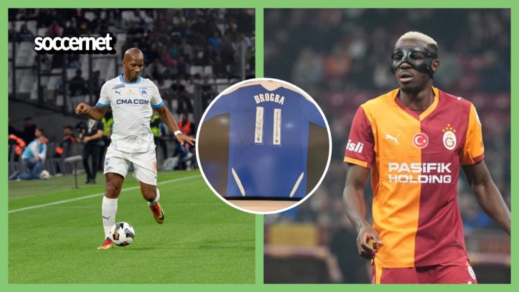 “The new king” – Everything Chelsea legend wrote on his Drogba-signed shirt to Osimhen