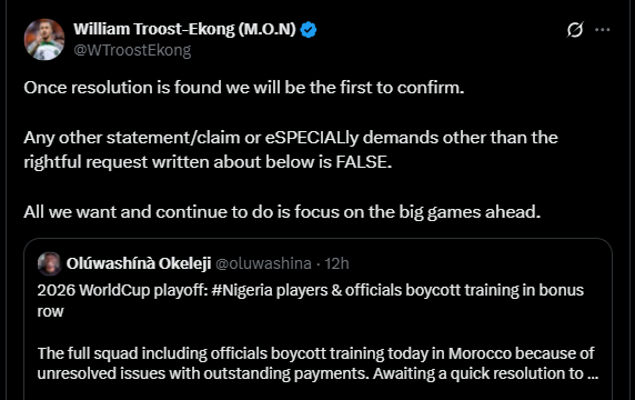 Troost-Ekong breaks silence on Super Eagles boycott