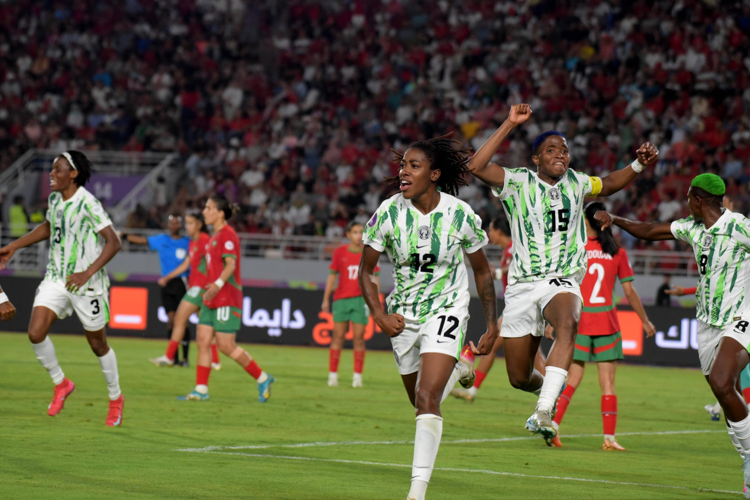 Nigeria Super Falcons during the 2025 Women Africa Cup of Nations WAFCON Finals match