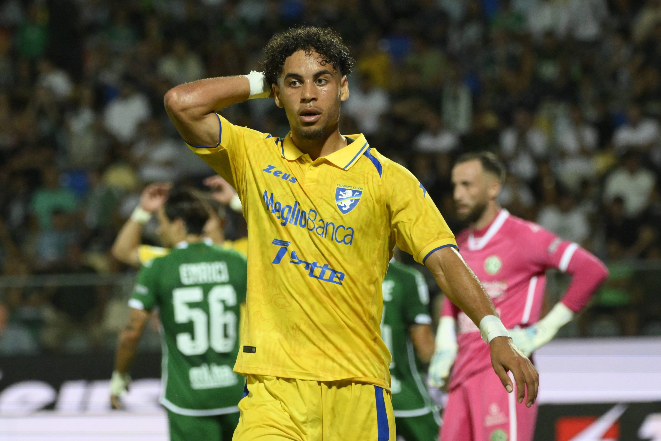 Frosinone Anthony Oyono at the Frosinones Benito Stirpe stadium