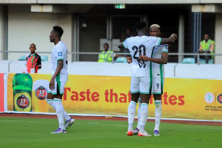 Victor Osimhen of Nigeria during the 2026 FIFA World Cup, WM, Weltmeisterschaft, Fussball qualifier match between Super Eagles of Nigeria and Benin Republic at Godwill Akpabio Stadium on October 14, 2025 in Uyo, Nigeria.