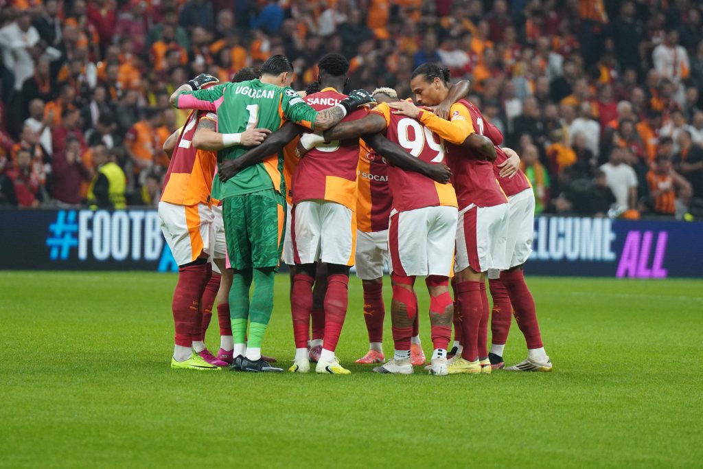 Players of Galatasaray A.S. during the UEFA Champions League 2025/26 League Phase MD3 match between Galatasaray A.S. and FK Bodo/Glimt at Ali Sami Yen Spor Kompleksi Rams Park on October 22, 2025 in Istanbul, Turkey