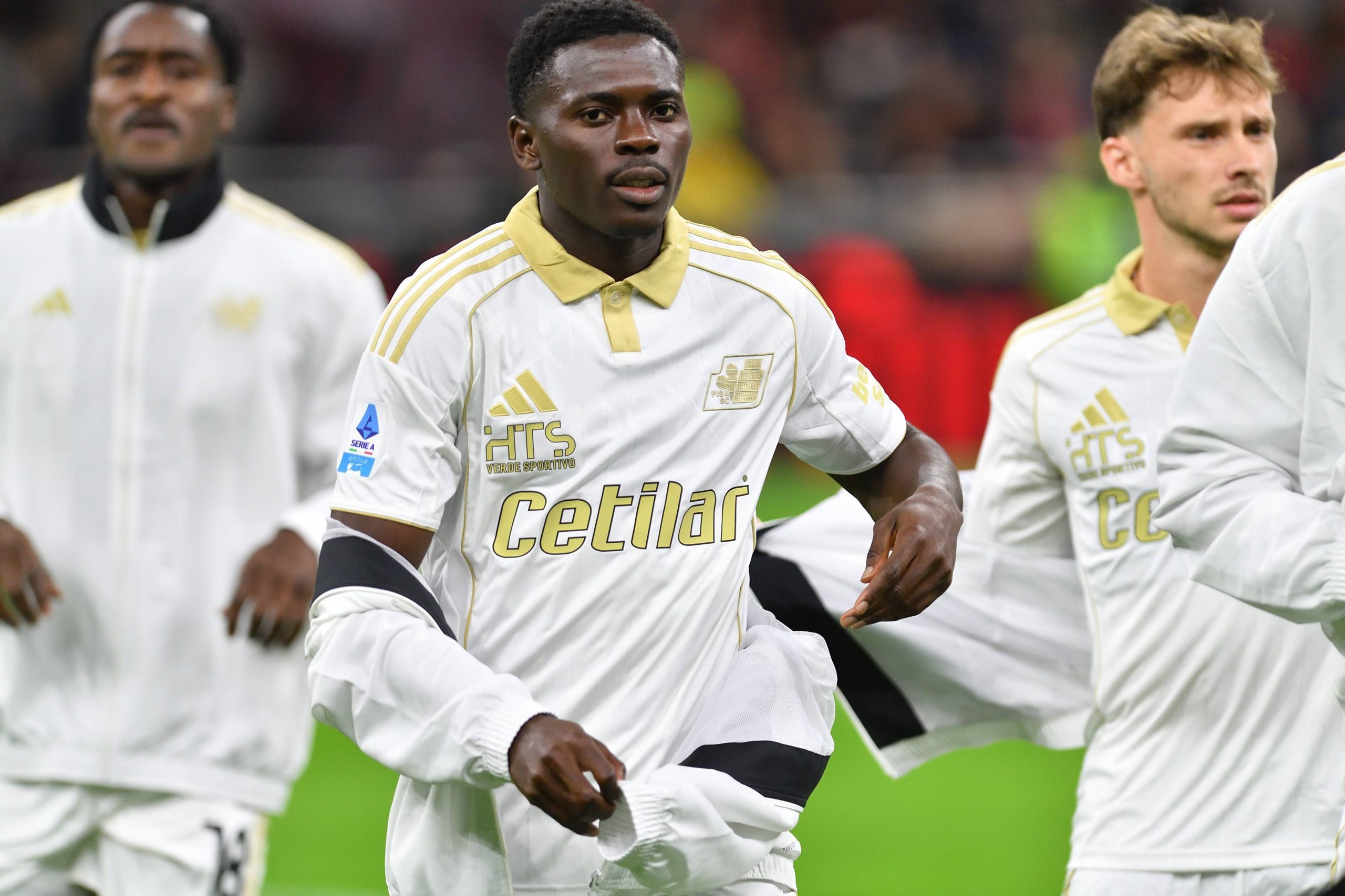 Ebenezer Akinsanmiro Pisa with third shirt of the team during AC Milan vs Pisa SC