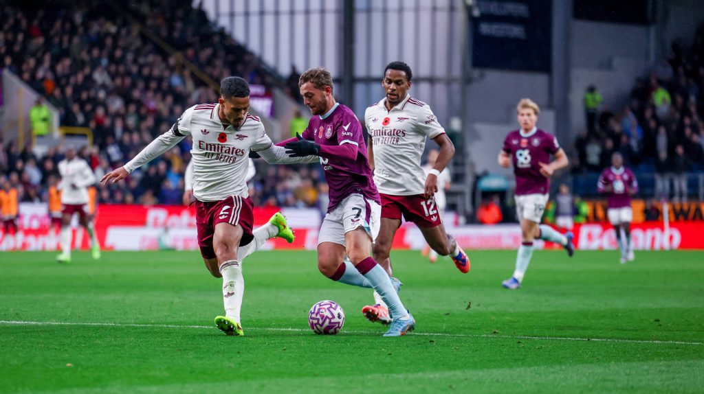 Jacob Bruun Larsen during the Premier League match between Burnley and Arsenal at Turf Moor, Burnley