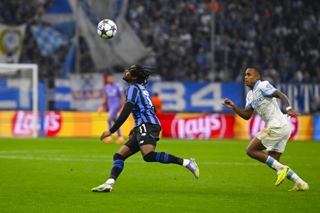Ademola Lookman in action during the UEFA Champions League match between Olympique de Marseille and Atalanta