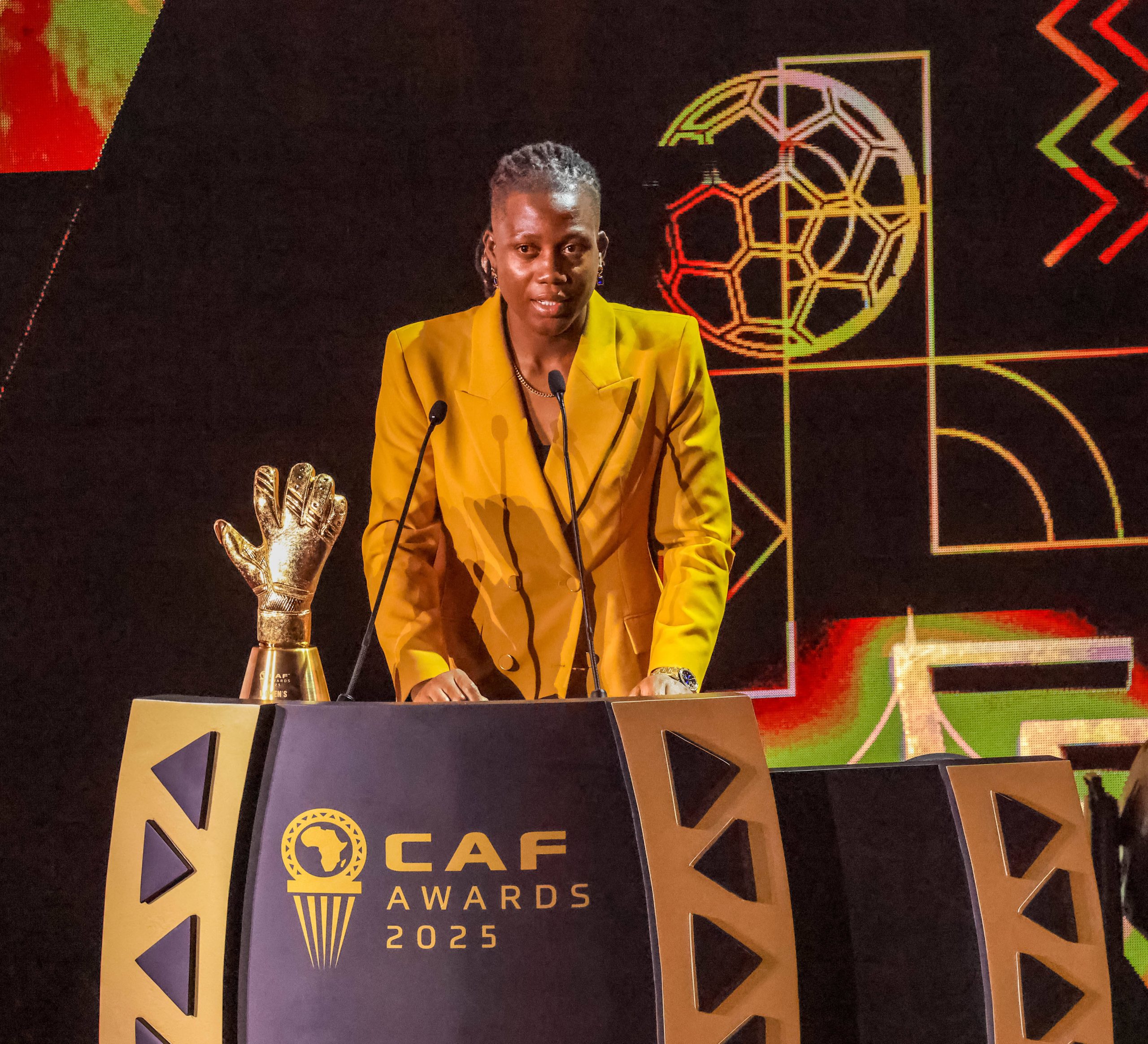 CAF Awards 2025 in Rabat, Morocco Chiamaka Nnadozie during the CAF Awards 2025 in Morocco