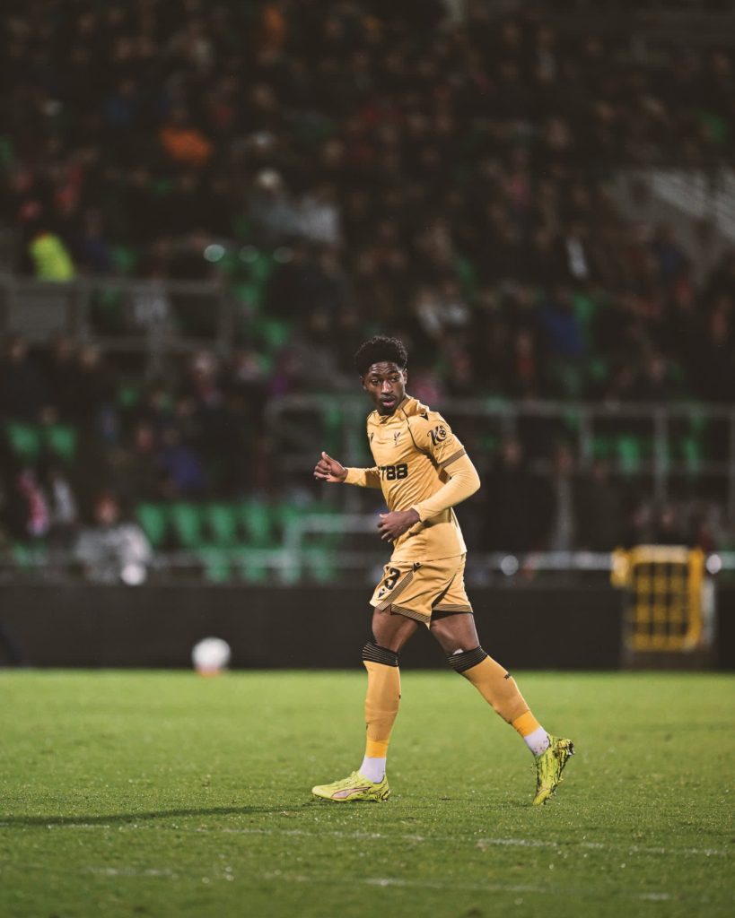 Benjamin Casey in action for Crystal Palace against Shelbourne