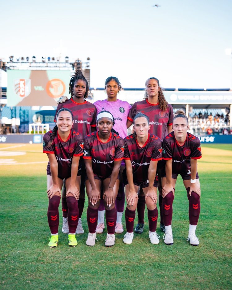 Esther Okoronkwo and her AFC Toronto mates
