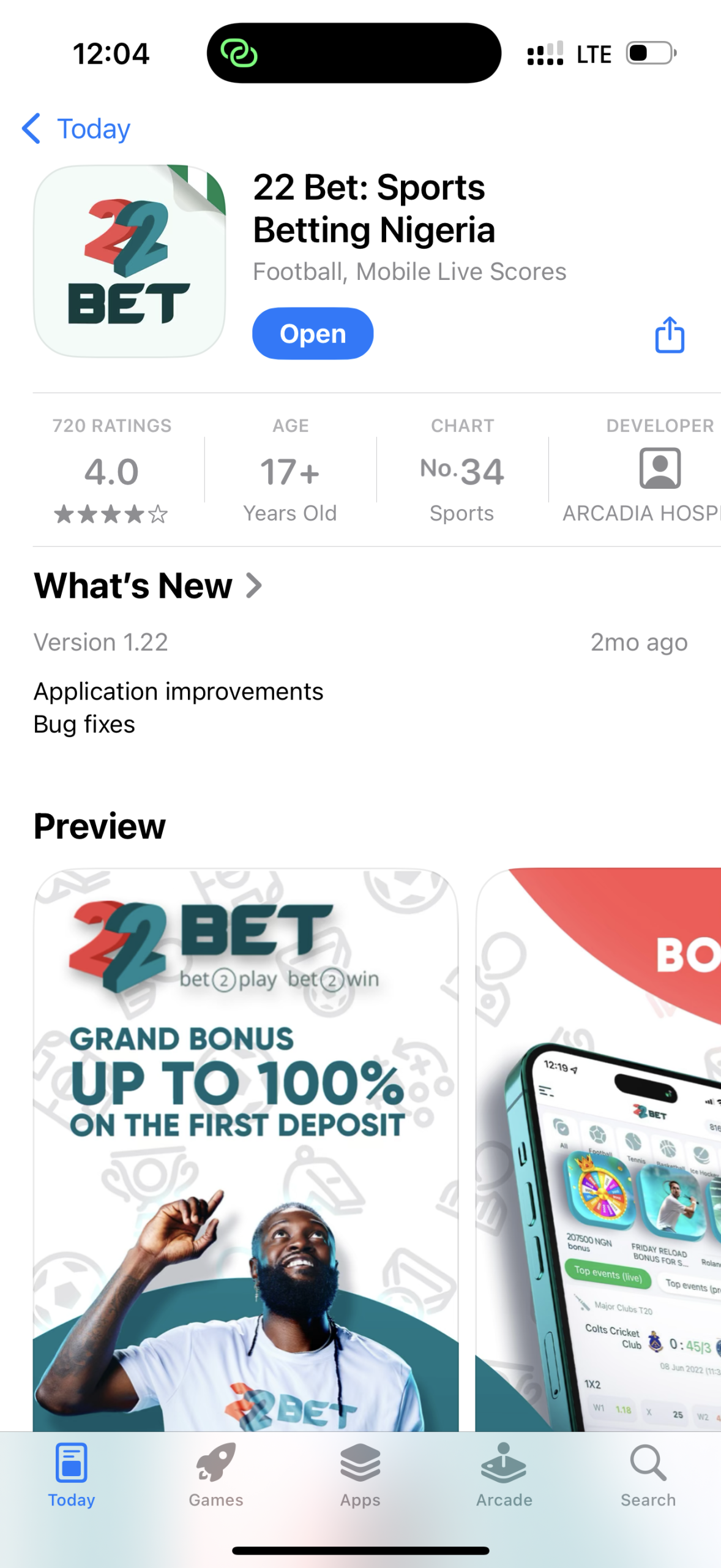 22Bet App Nigeria: Steps to Download on iOS and Android