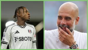 Photos: Guardiola shares warm moment with Chukwueze after Fulham star’s stunning cameo in 5–4 thriller