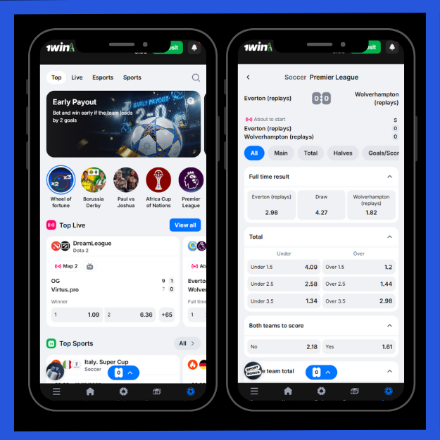 1win app sports betting