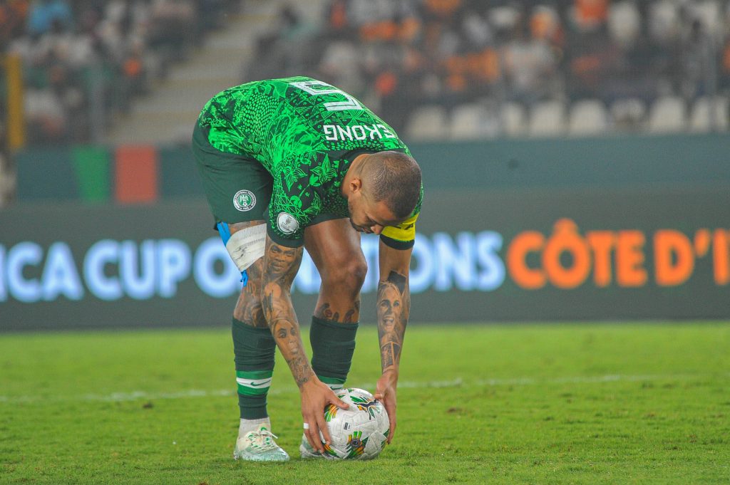 William Ekong during the Afcon 2023 Semi Final match between Nigeria and South Africa 