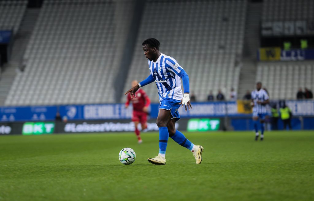 Olaitan Ishola Junior in action during Ligue 2 BKT 2024-2025 game between Grenoble and Dunkerque