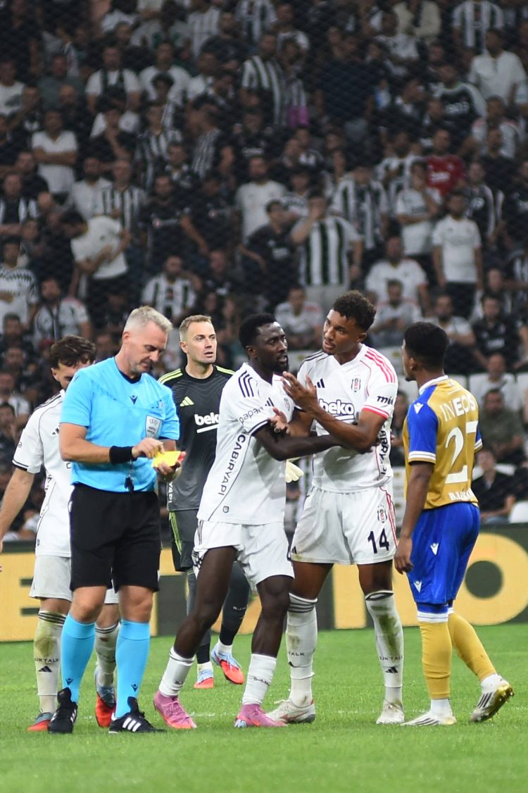 Besiktas stars Wilfred Ndidi and Felix Uduokhai 