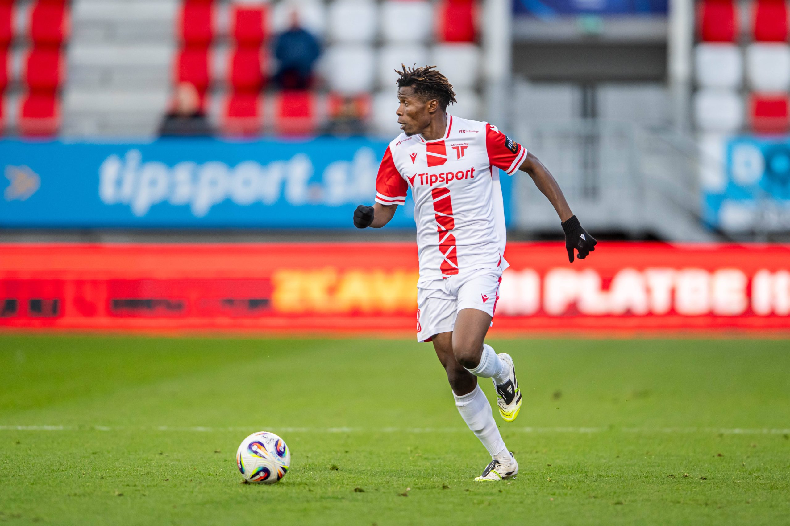 Adam Yakubu in action for AS Trencin