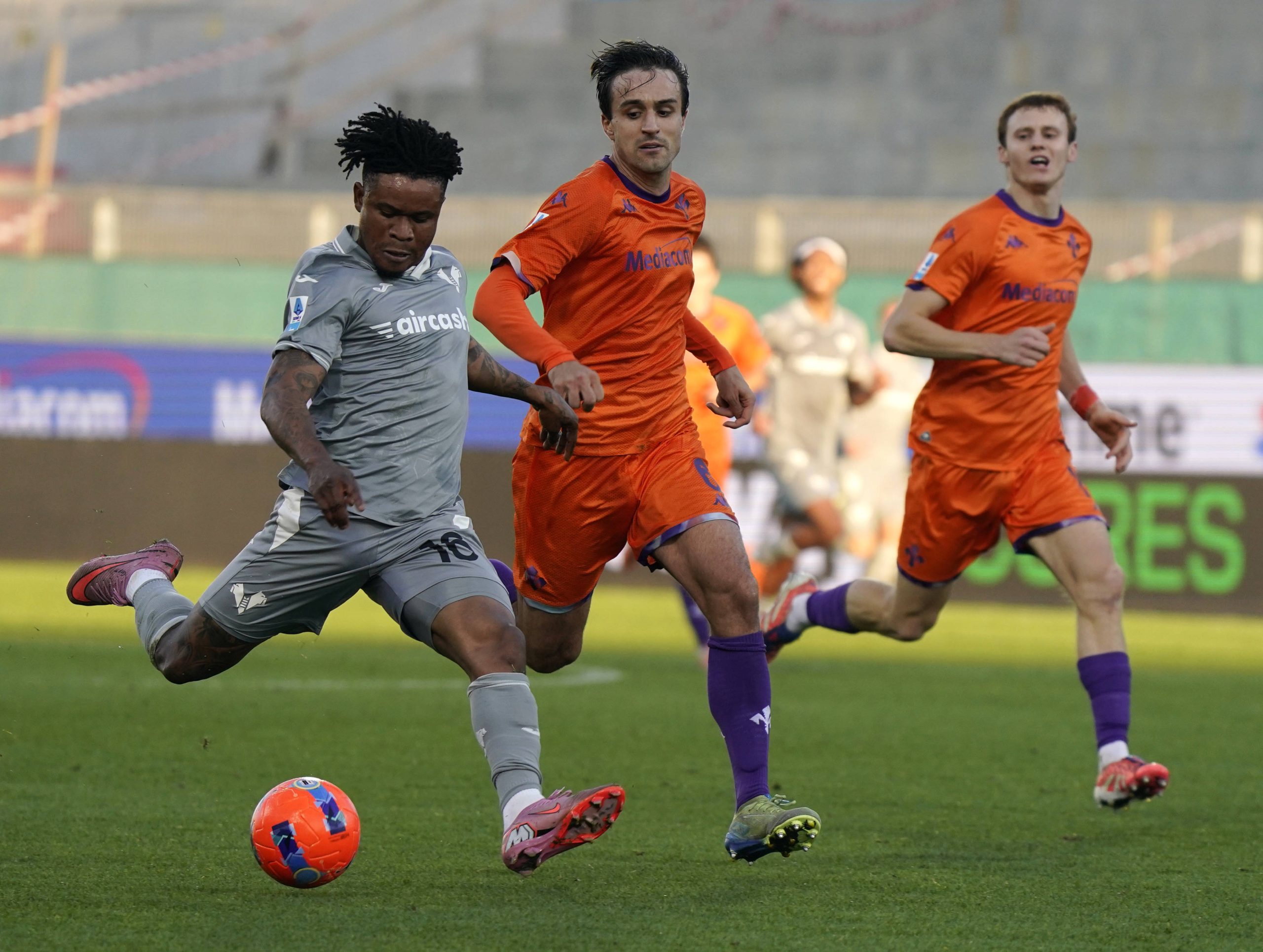Gift Orban goal during the Serie A soccer match between Fiorentina and Verona at the Artemio Franchi stadium in Florence