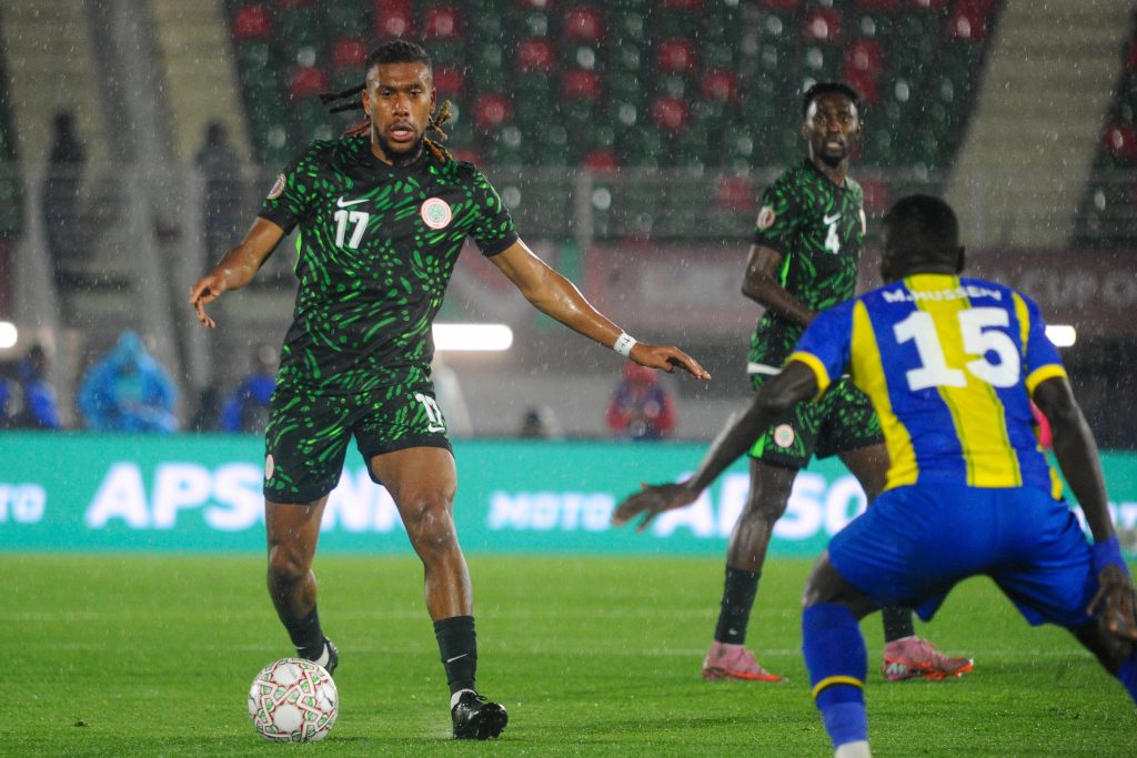 Alex Iwobi during the AFCON match between Nigeria and Tanzania