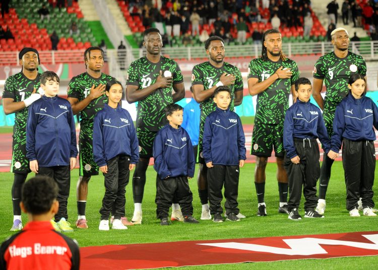 Victor Osimhen, Ademola Lookman, Samuel Chukwueze, Alex Iwobi, Bright Osayi-Samuel and Akor Adams during the Africa Cup of Nations AFCON match between Nigeria and Tanzania on December 23RD, 2025 at Complexe Sportif De Stade, Morocco