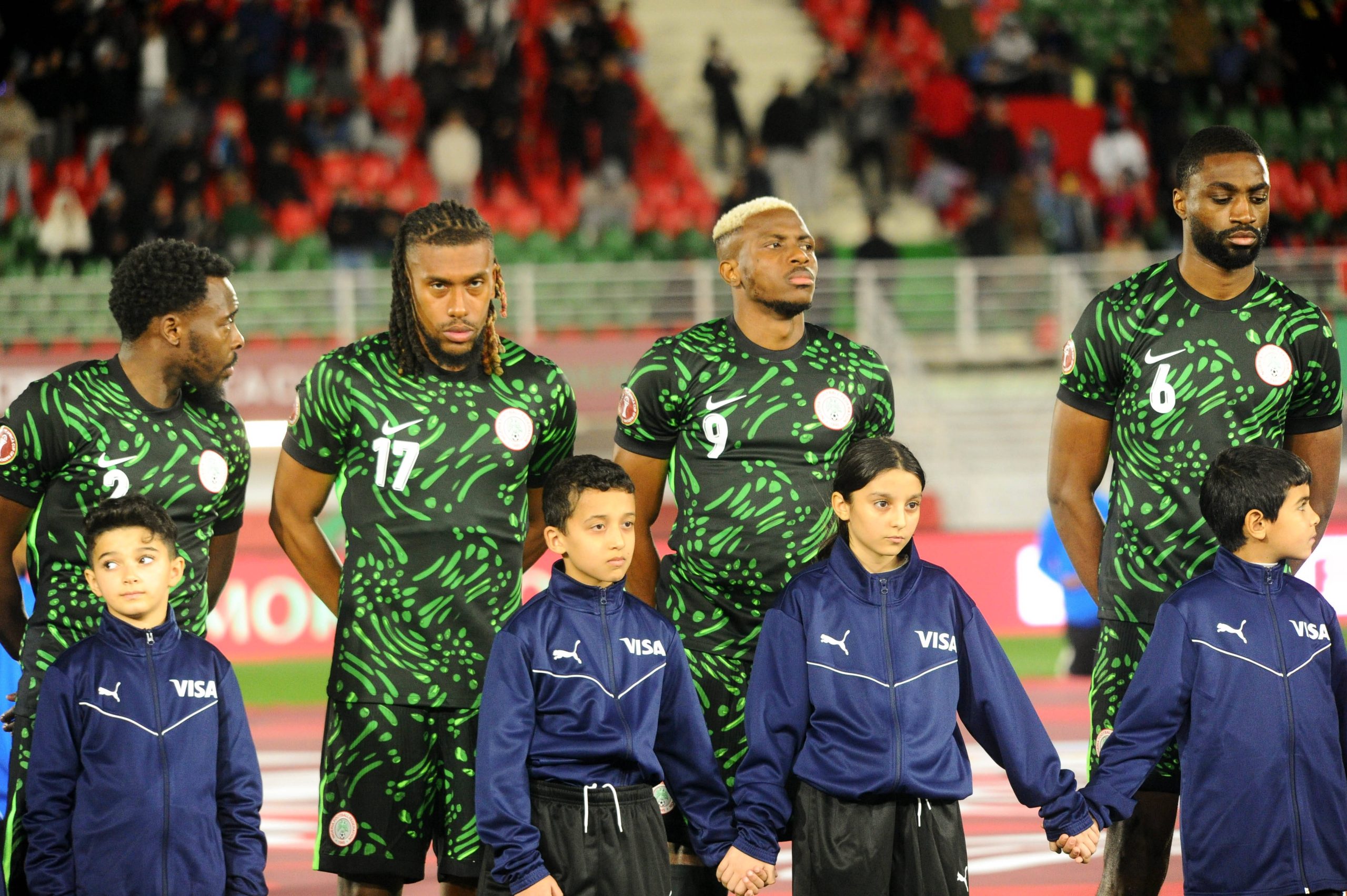 Victor Osimhen, Alex Iwobi, Bright Osayi-Samuel and Semi Ajayi