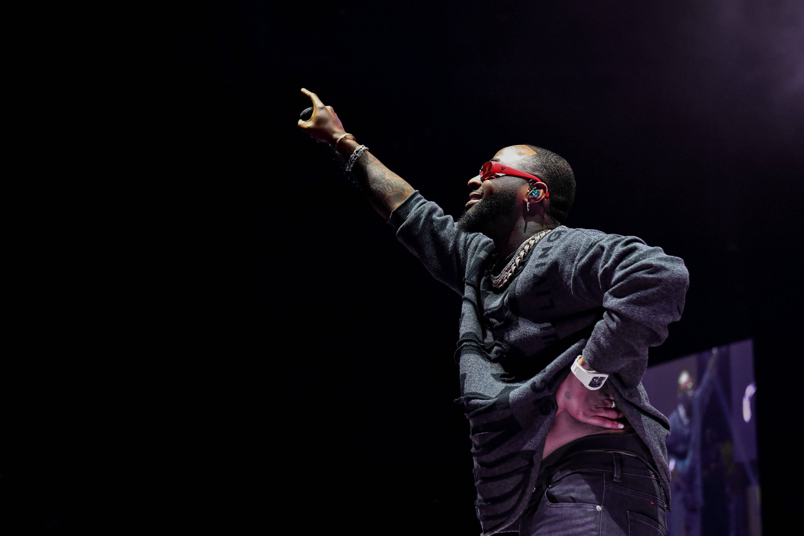 Davido performs at the Accor Arena in Paris, France