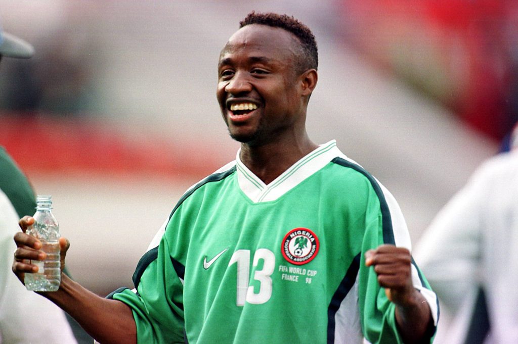 Tijani Babangida in action for the Super Eagles of Nigeria