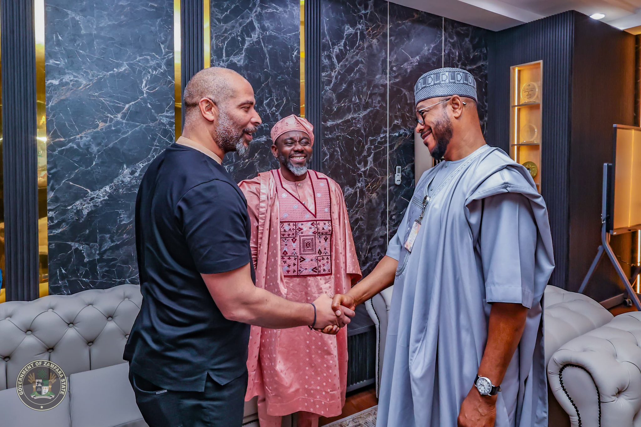 Governor Lawal hosts Super Eagles boss Eric Chelle as Zamfara aim to boost youth sports