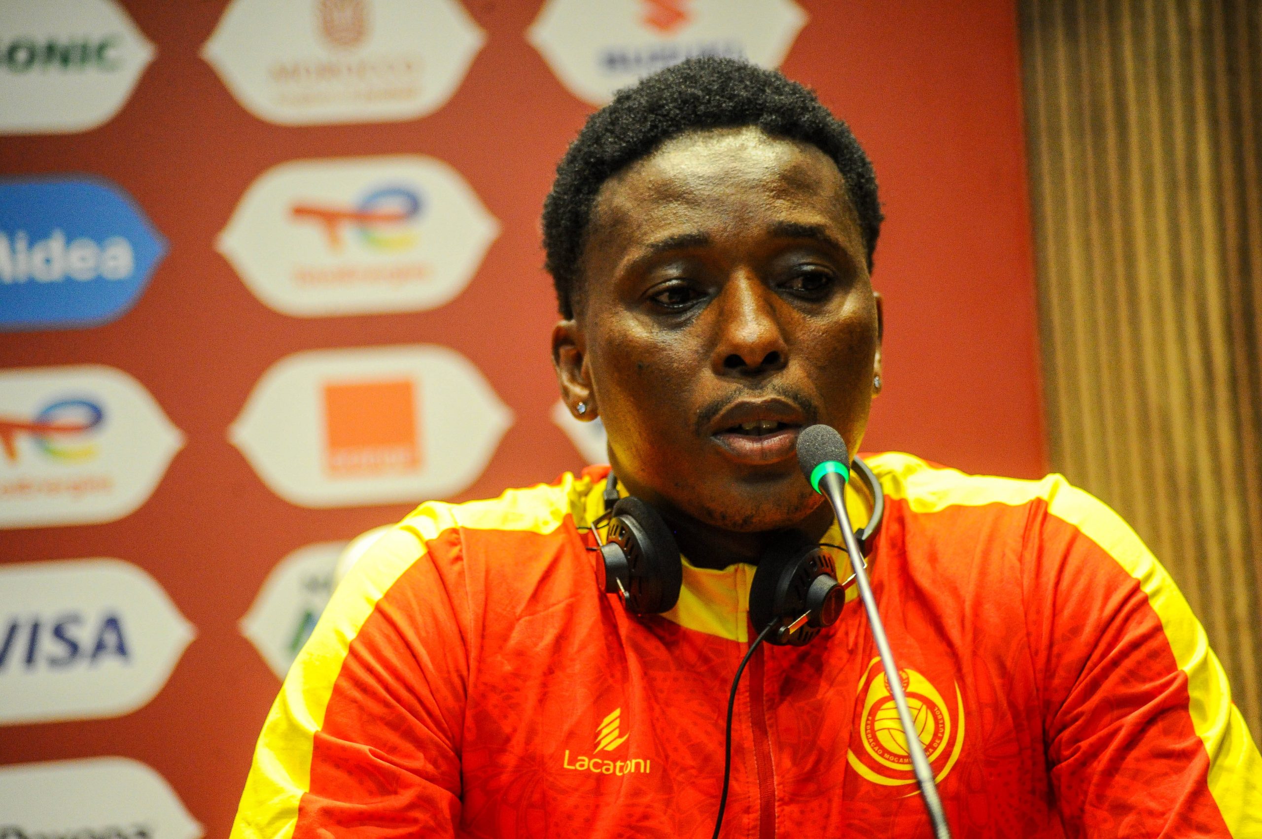 Elias Pelembe of Mozambique during the Africa Cup of Nations (AFCON) pre-match day at the press conference.