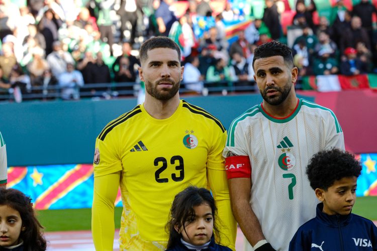 Luca Zidane and Riyad Mahrez of Algeria