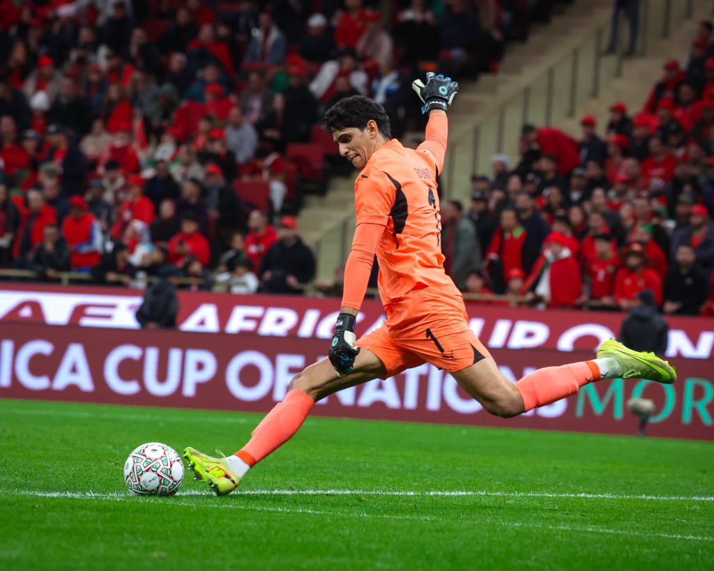 Yassine Bounou during the match between Morocco vs Tanzania