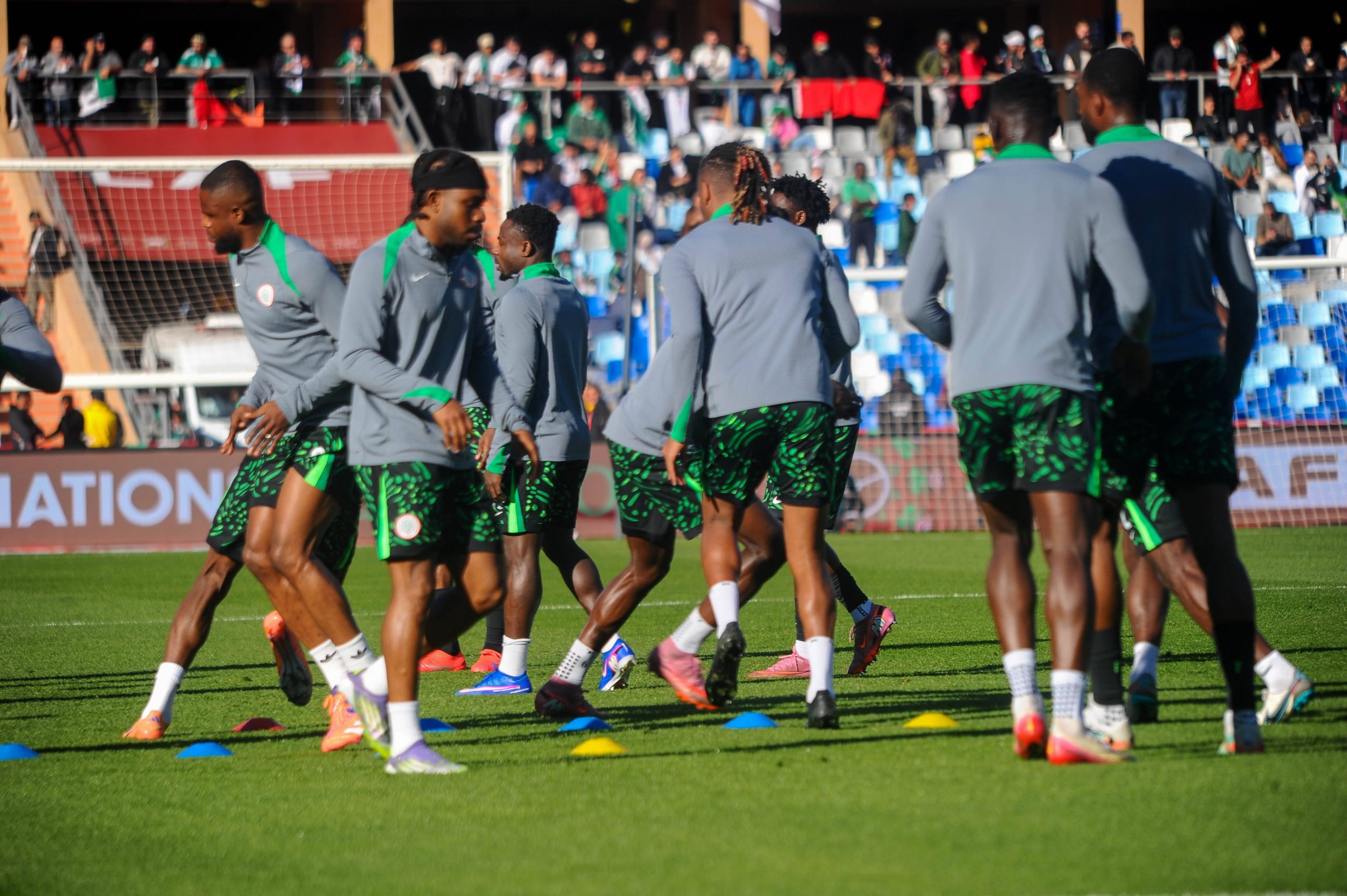 Super Eagles during the AFCON match between Algeria and Nigeria