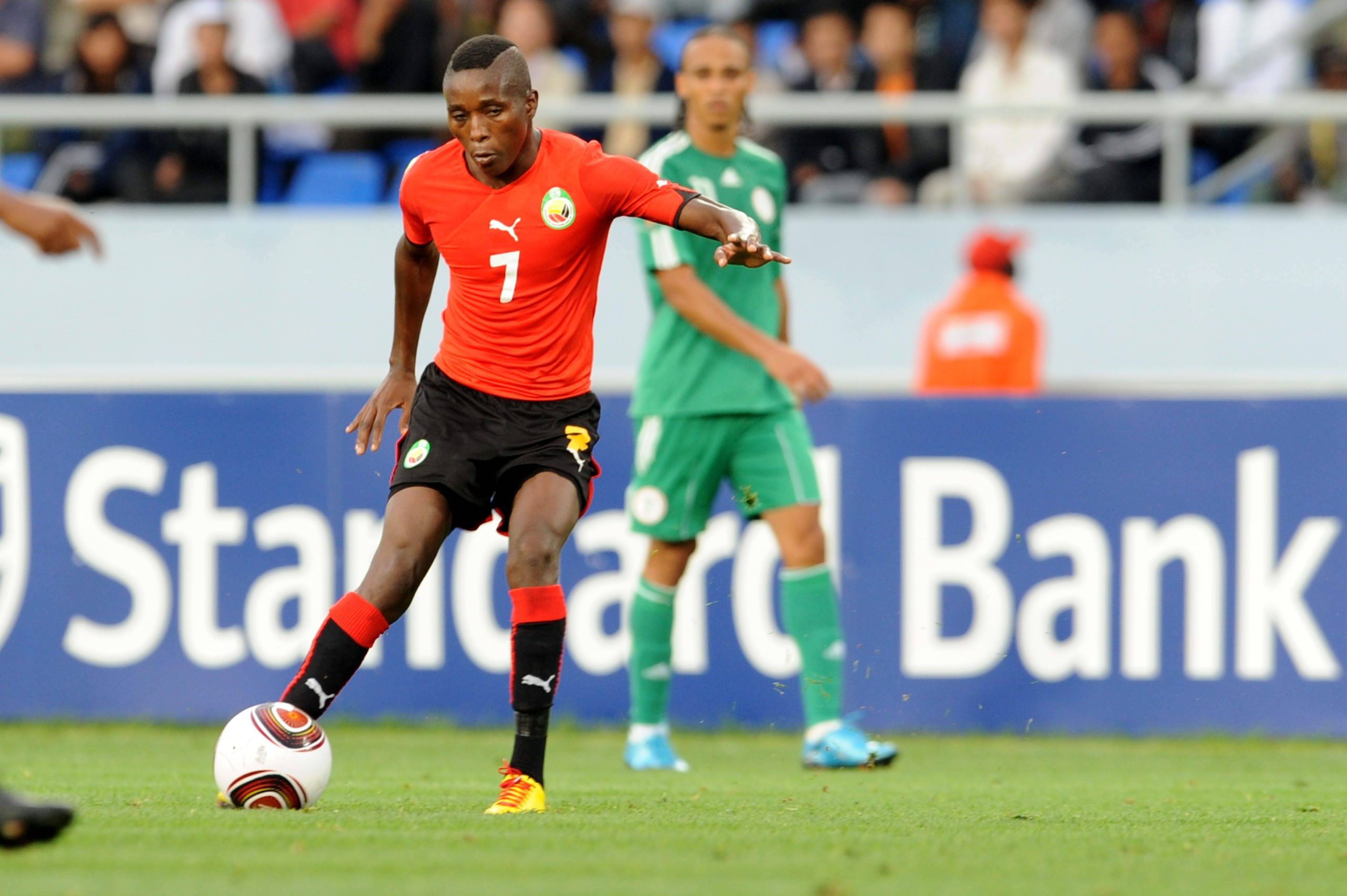 Elias Pelembe of Mozambique during the African Nations Cup match between Nigeria and Mozambique