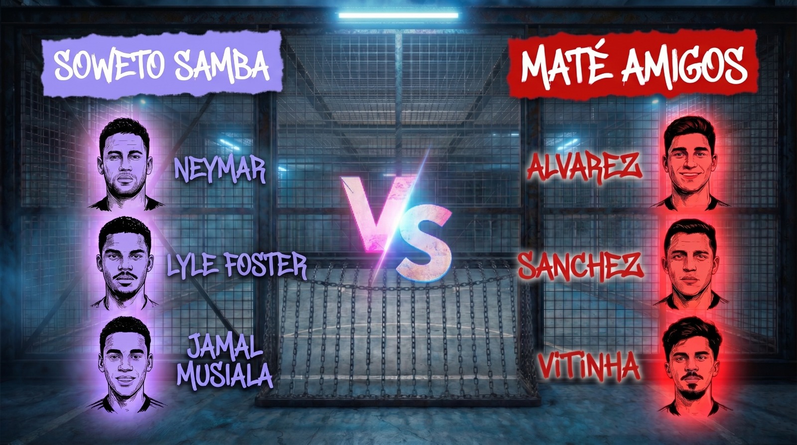 Neymar, Musiala and Foster take on Álvarez, Vitinha and Sánchez in Cage 2026 Matchday five
