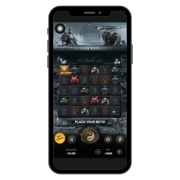 BC.GAME slot game WUKONG gameplay with symbols on the reels.