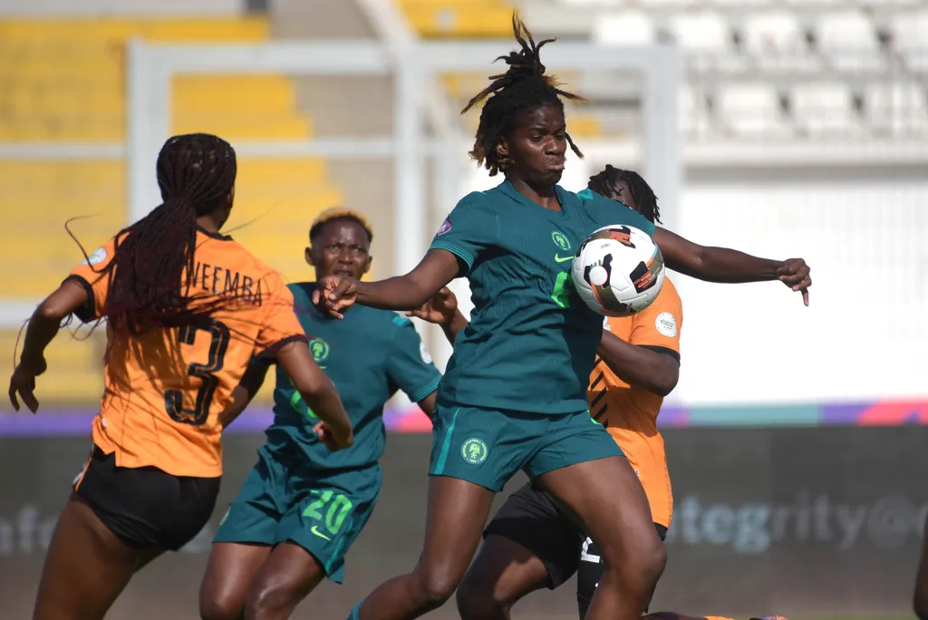 Ijeoma Esther Okoronkwo of Nigeria during the 2025 WAFCON quarter FinalsIjeoma Esther Okoronkwo of Nigeria during the 2025 WAFCON quarter Finals