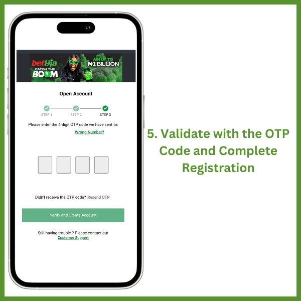 bet9ja registration step 5
