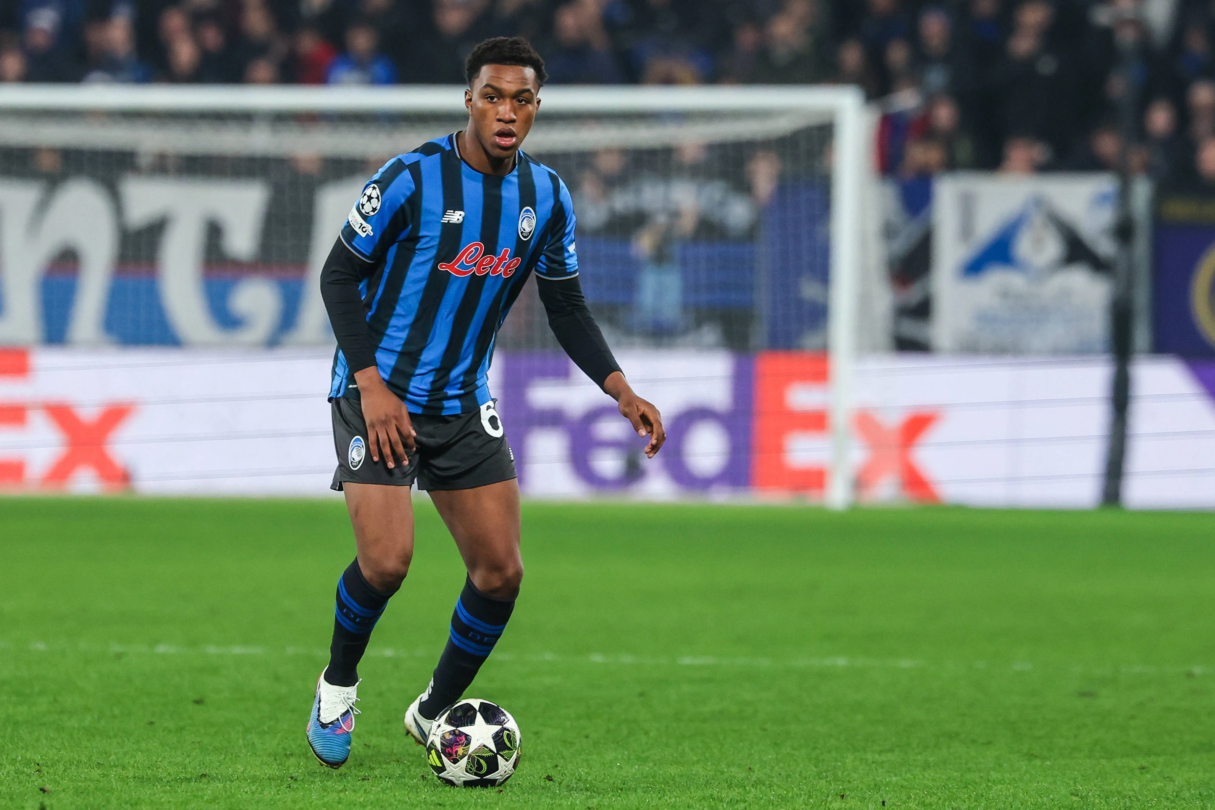 Honest Ahanor of Atalanta BC seen in action during UEFA Champions League 2025/26 League Knockout Play-off Second Leg football match between Atalanta BC and Borussia Dortmund at New Balance Arena in Bergamo