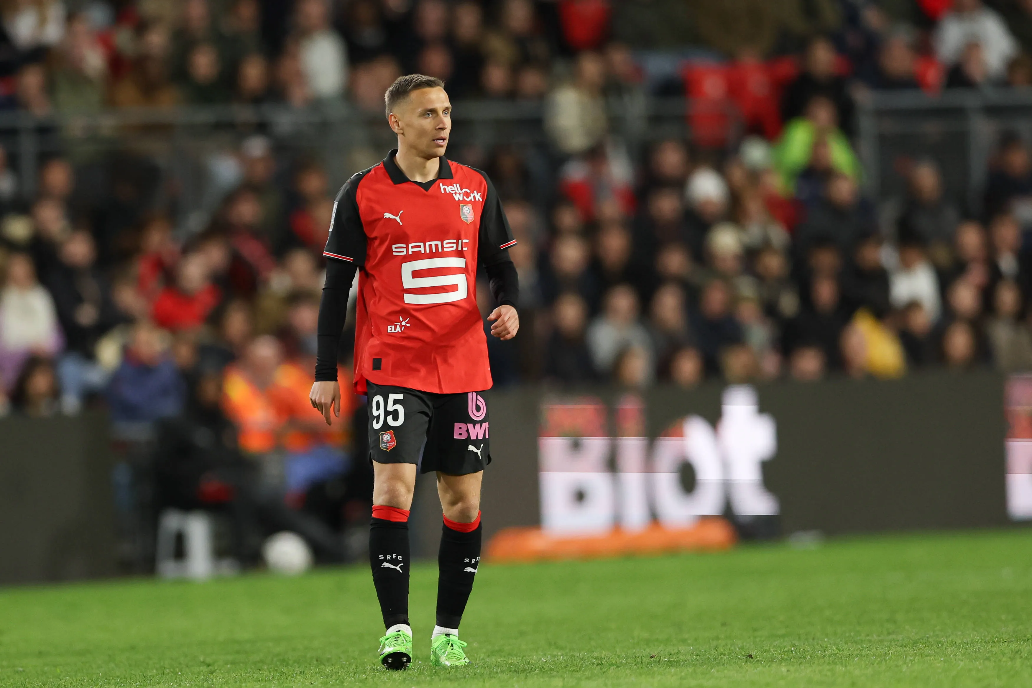 Przemyslaw Frankowski of Rennes seen in action