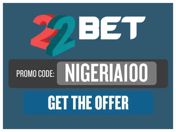 22Bet Promo Code 2026: Use NIGERIA100 for ₦170,000 Bonus