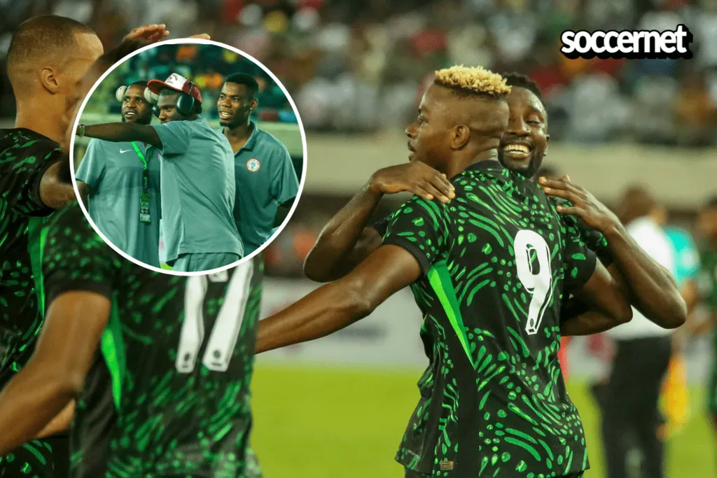 Super Eagles stars, Victor Osimhen of Galatasaray and Club Brugge's Raphael Onyedika