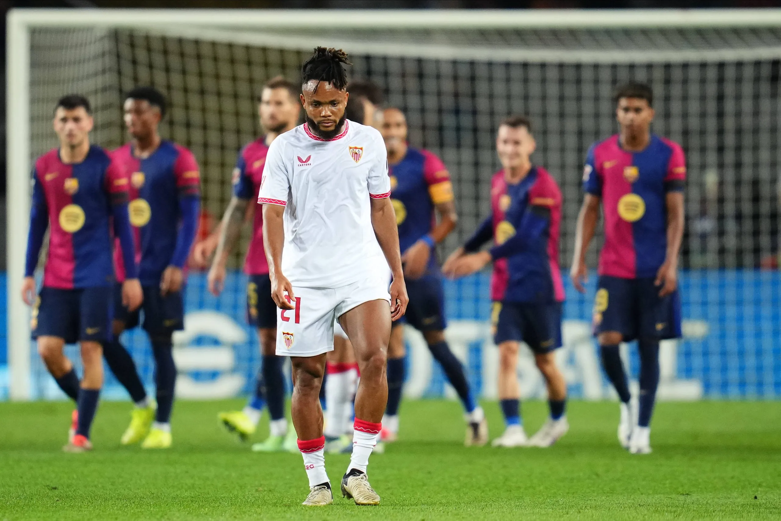Chidera Ejuke against Barcelona