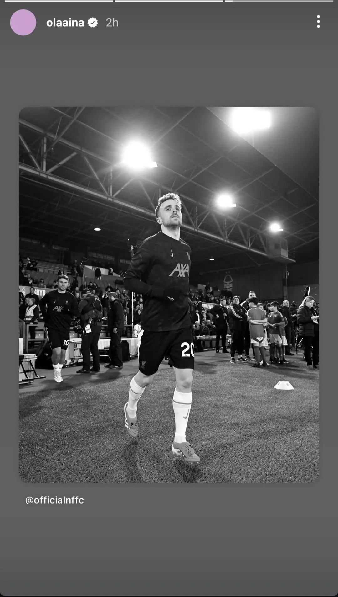 Late Liverpool striker Diogo Jota (IG)