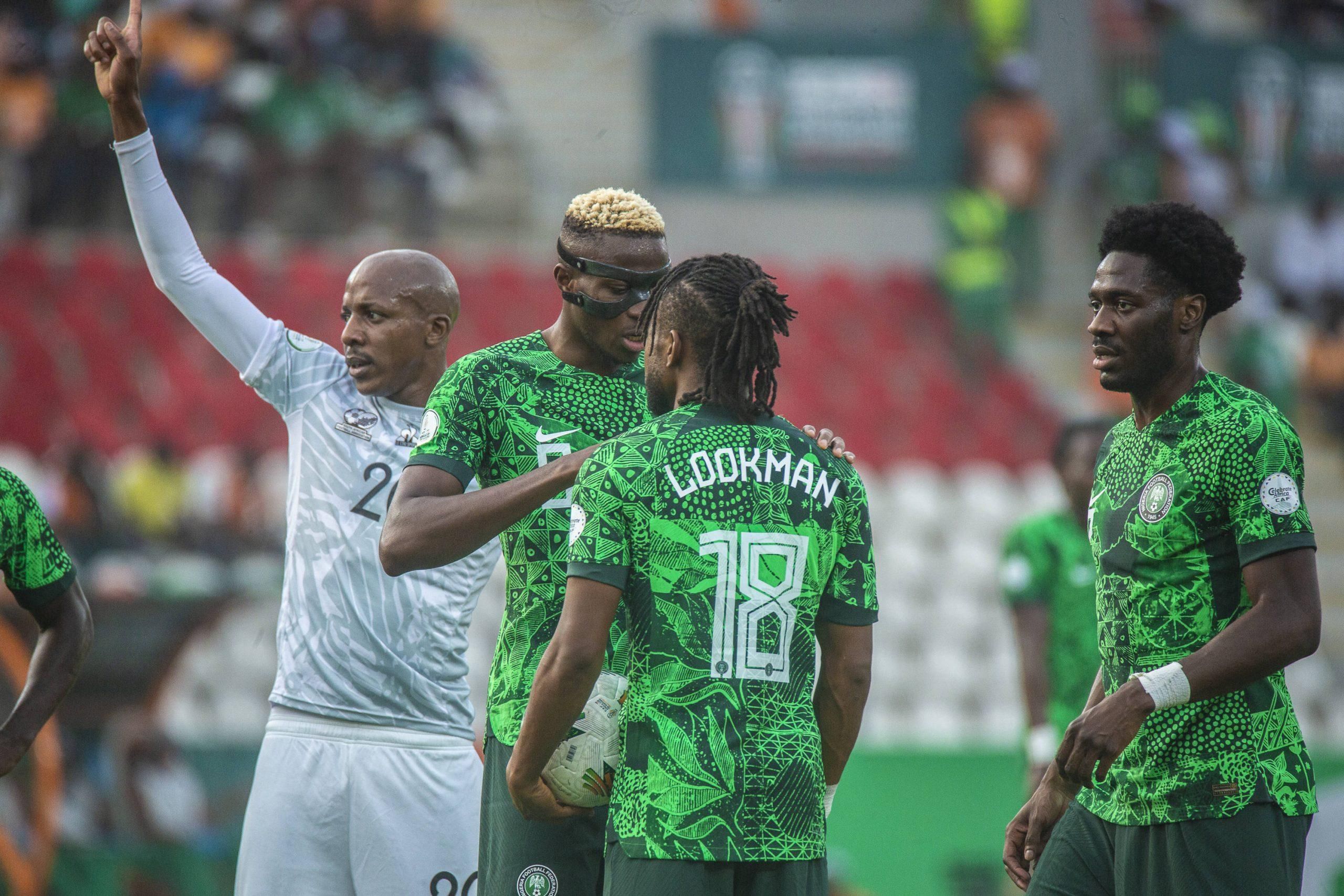 Super Eagles stars Ademola Lookman, Victor Osimhen and Ola Aina