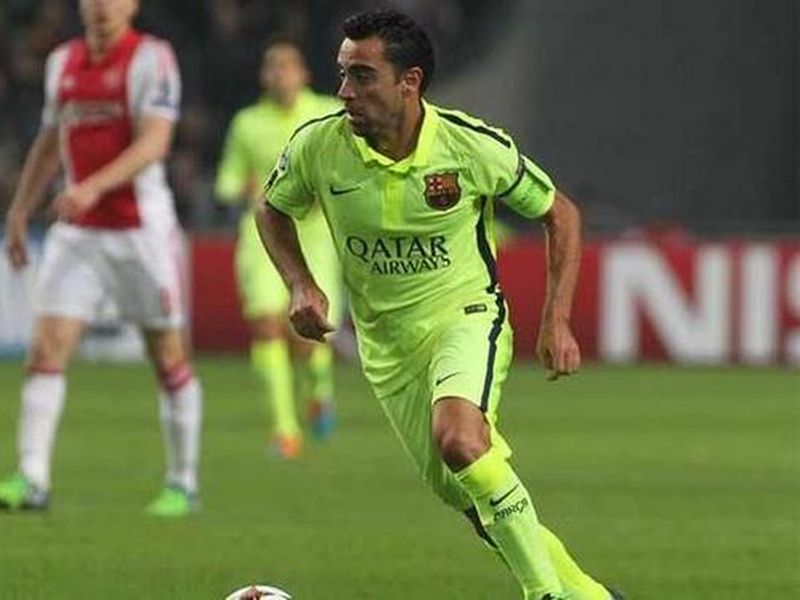 Xavi in Barca's yellow