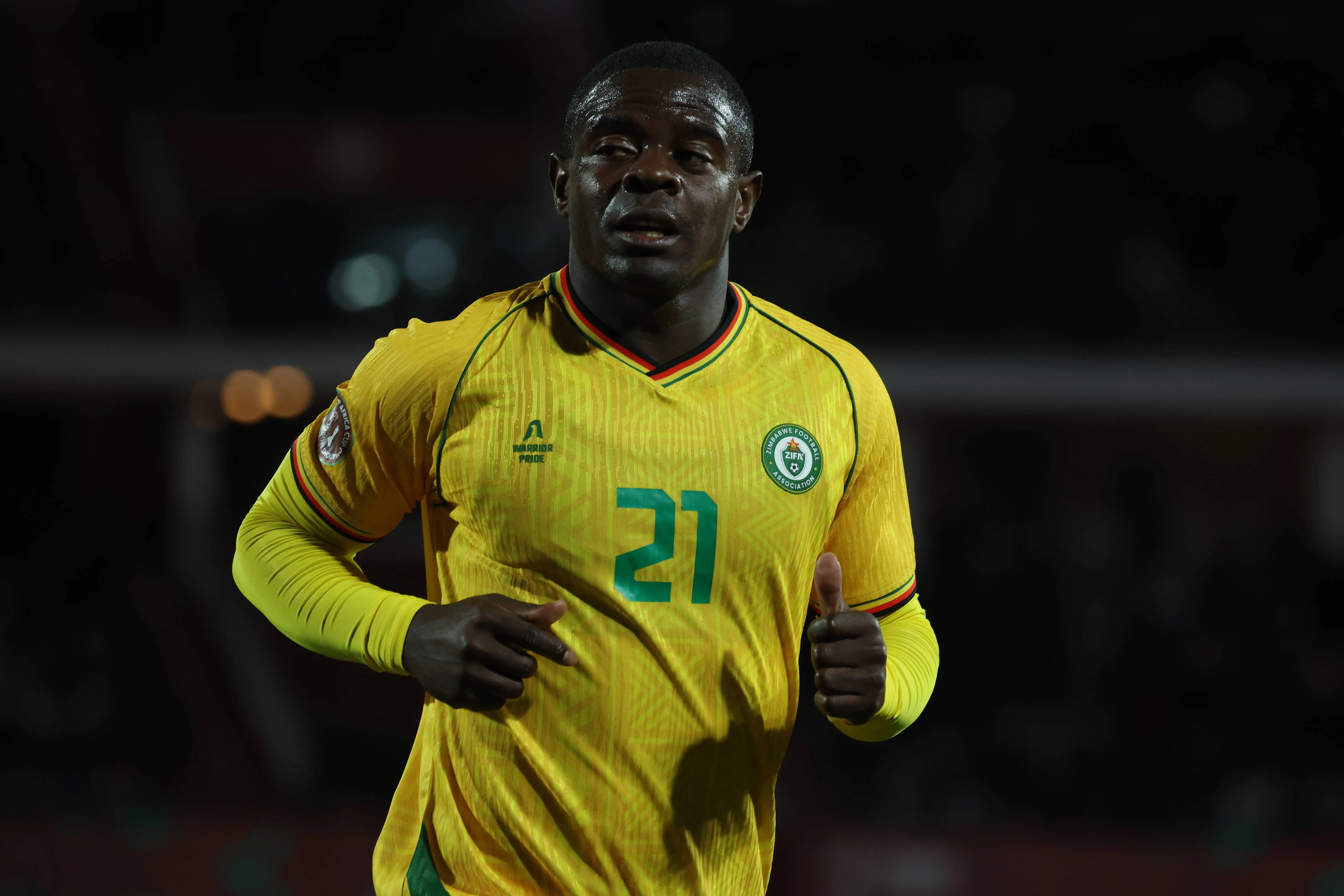 Godknows Murwira during the CAN group B football match between Egypt and Zimbabwe