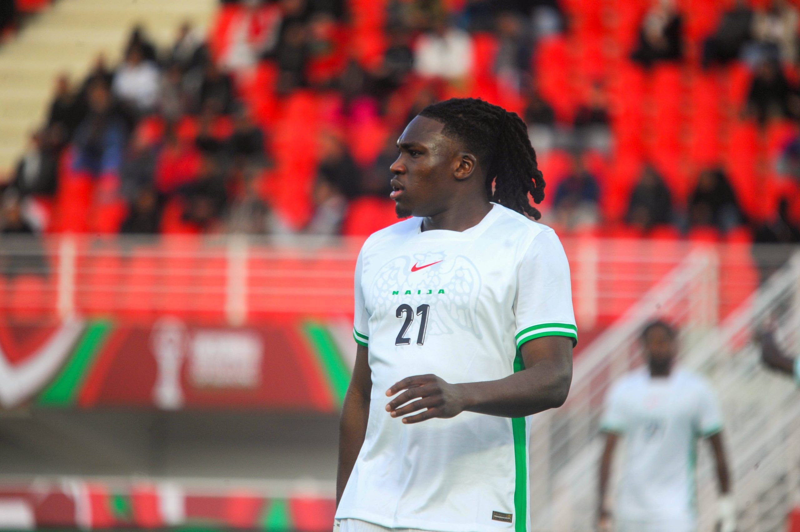 Calvin Bassey of Nigeria during the Africa Cup of Nations AFCON match between Uganda and Nigeria