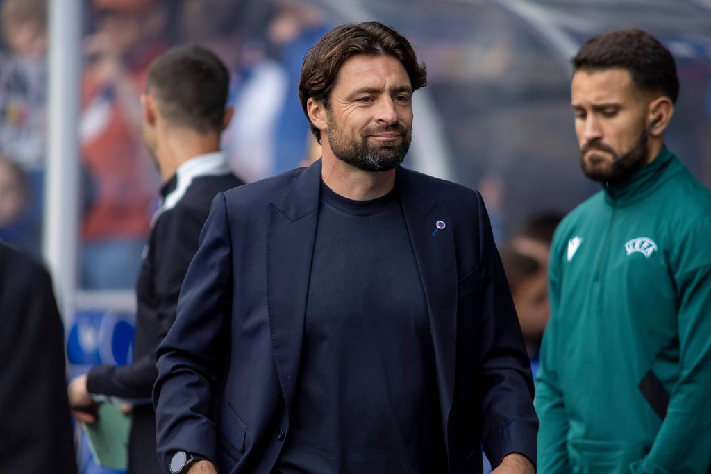 Coach Russell Martin during the Champions League 3rd qualifying round, 1st leg, Rangers Vs Viktoria Plzen