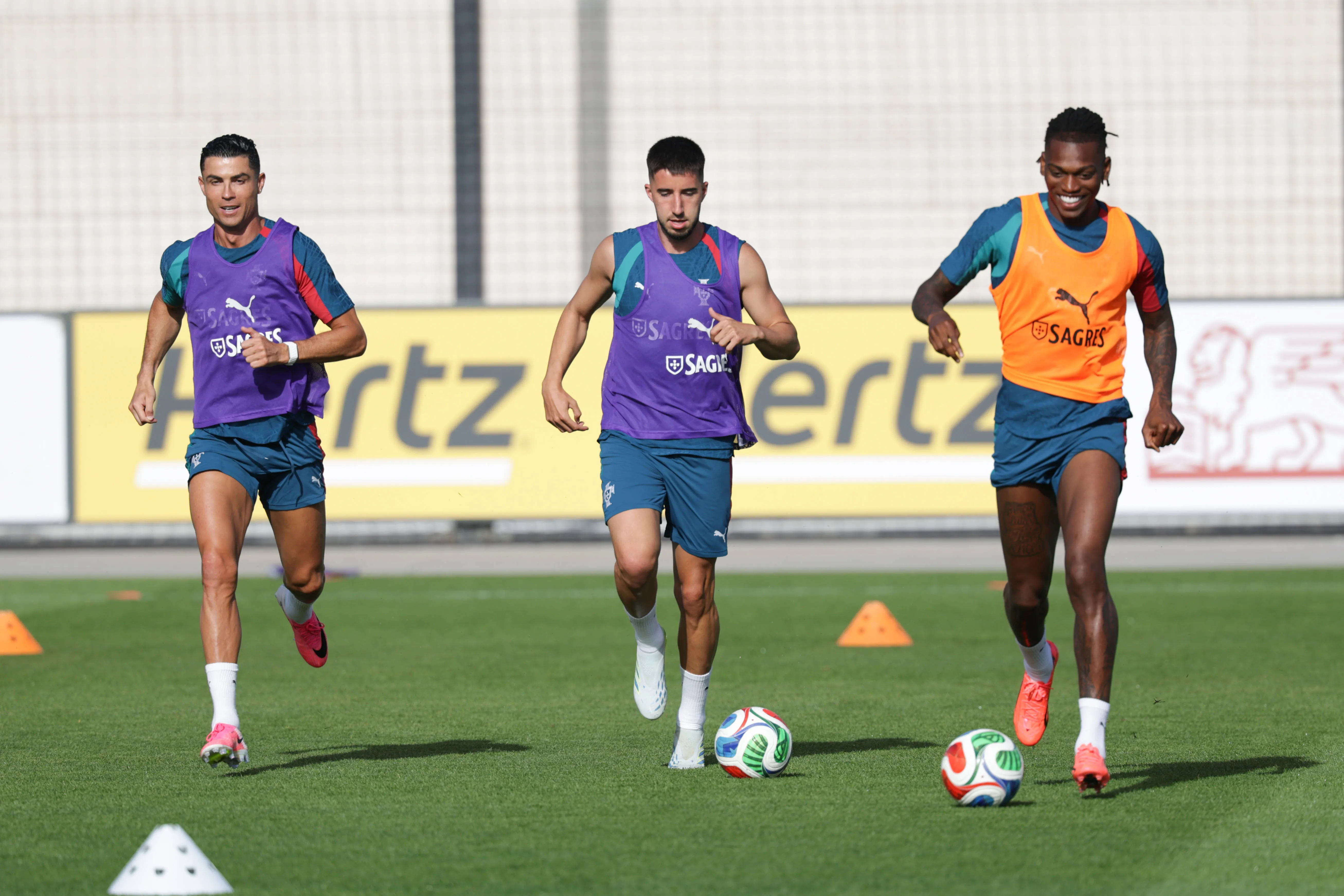 Portugal stars Cristiano Ronaldo, Goncalo Inacio, Rafael Leao